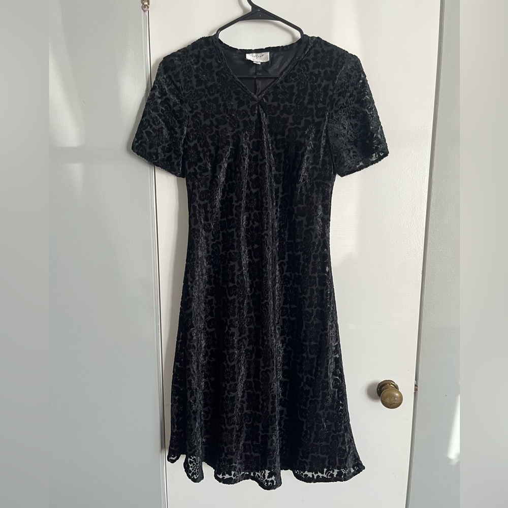 Black A-Line Midi Dress